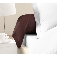 Lot de 2 taies de traversin - LOVELY HOME - LH71586 - 85 x 185 cm - Marron