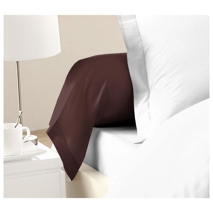 Lot de 2 taies de traversin - LOVELY HOME - LH71586 - 85 x 185 cm - Marron