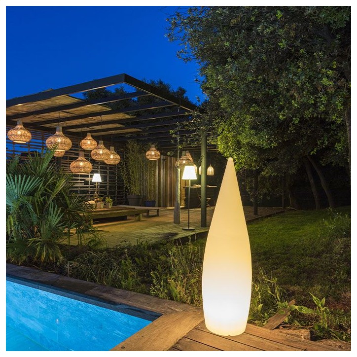 Lampadaire d'extérieur sans fil CLASSY RGB H120cm