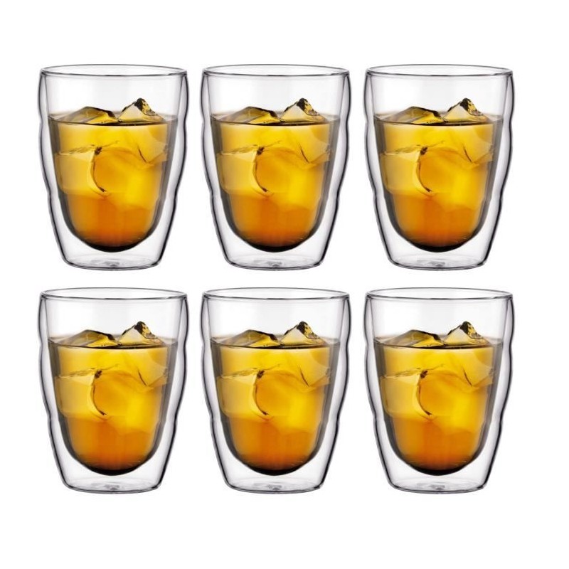 Set 6 verres thermo - BODUM - Pilatus - Double paroi - 0.25 l - Transp Set 6 verres thermo - BODUM - Pilatus - Double paroi - 0.25 l - Transp