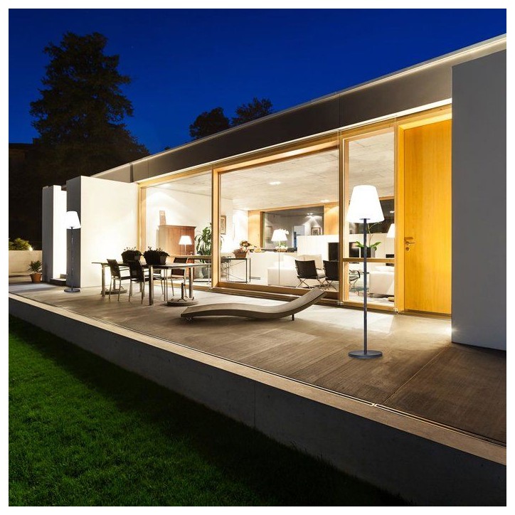 Lampadaire extérieur solaire - LUMISKY - STANDY SOLAR 150 - LED blanc chaud dimmable - Rechargeable - H150 cm Lampadaire extérieur solaire - LUMISKY - STANDY SOLAR 150 - LED blanc chaud dimmable - Rechargeable - H150 cm