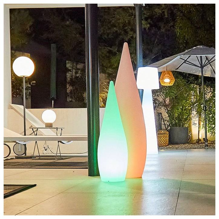 Lampadaire extérieur sans fil - LUMISKY - CLASSY C80 - LED multicolore dimmable - Télécommande - H80 cm Lampadaire extérieur sans fil - LUMISKY - CLASSY C80 - LED multicolore dimmable - Télécommande - H80 cm
