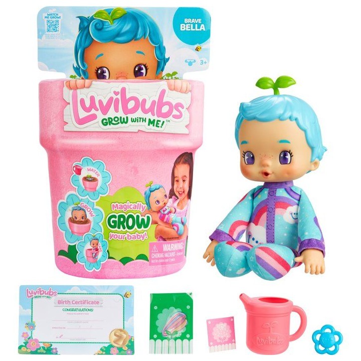Poupée surprise - LUVIBUBS - Bella Bleu - Bébé magique - Accessoires