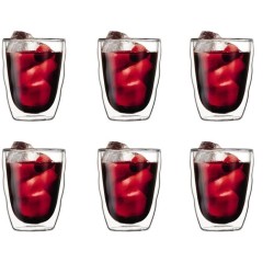 Set 6 verres thermo - BODUM - Pilatus - Double paroi - 0.35 l - Transp
