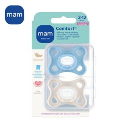 Sucette - MAM - Comfort - Silicone - 2-12 mois - Boîte stérilisation