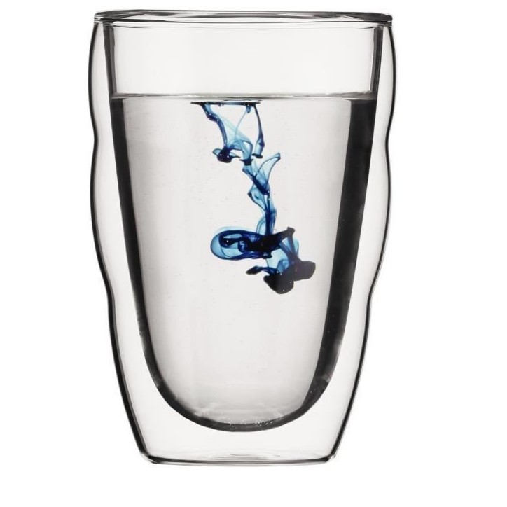 Set 6 verres thermo - BODUM - Pilatus - Double paroi - 0.35 l - Transparent
