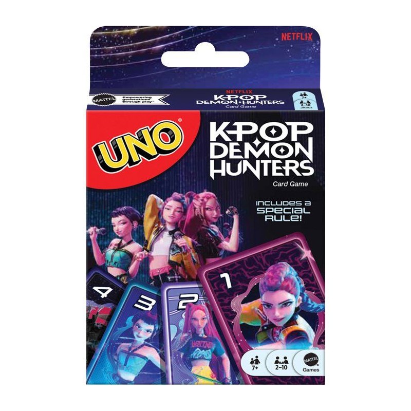 UNO KPop Demon Hunters - Jeu de cartes - Mattel Games - Édition Netfl