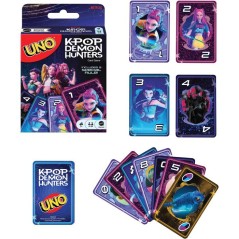 UNO KPop Demon Hunters - Jeu de cartes - Mattel Games - Édition Netflix, 112 cartes - Des 7 ans