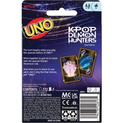 UNO KPop Demon Hunters - Jeu de cartes - Mattel Games - Édition Netfl