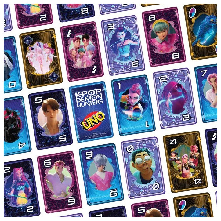 UNO KPop Demon Hunters - Jeu de cartes - Mattel Games - Édition Netflix, 112 cartes - Des 7 ans UNO KPop Demon Hunters - Jeu de cartes - Mattel Games - Édition Netflix, 112 cartes - Des 7 ans