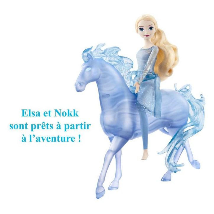 Disney-La Reine des Neiges 2-Elsa et Nokk-Coffret poupée et cheval HLW58