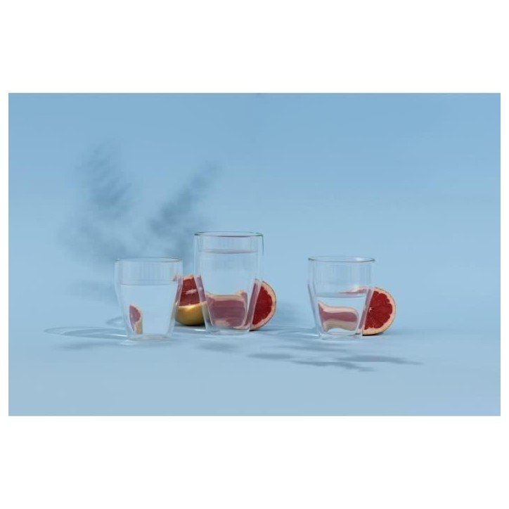 Set 6 verres thermo - BODUM - Titlis - Double paroi - 0.35 l - Transparent