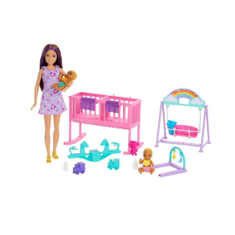 Barbie-La Chambre des Jumeaux-Coffret Skipper, bébés et accessoires