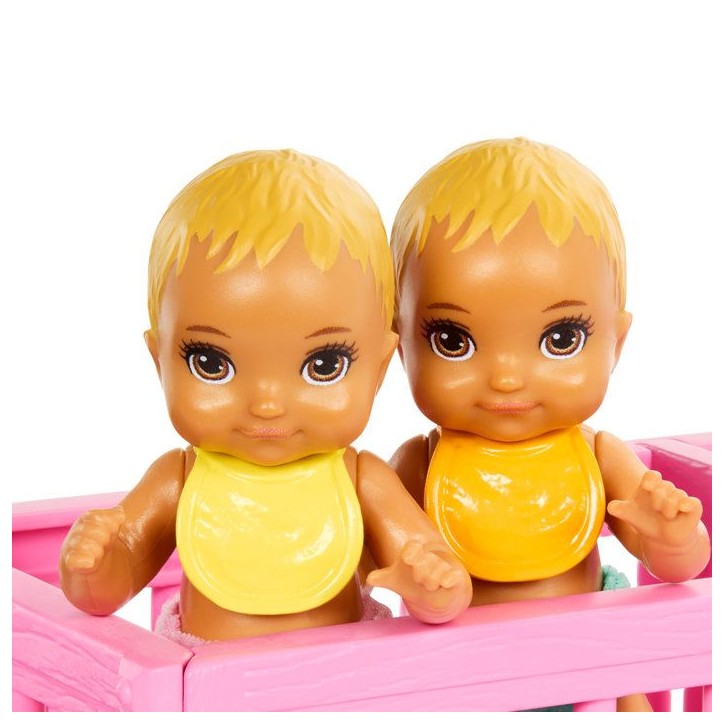 Barbie-La Chambre des Jumeaux-Coffret Skipper, bébés et accessoires HXM99