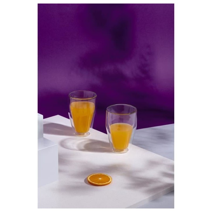 Set 6 verres thermo - BODUM - Titlis - Double paroi - 0.35 l - Transparent