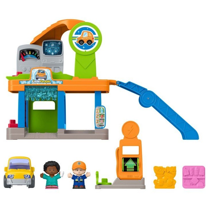 Playset - LITTLE PEOPLE FISHER-PRICE - Station lavage - 4 actions - Véhicule inclus