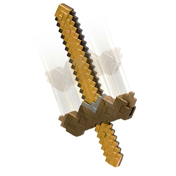 Accessoire jeu de rôle - MINECRAFT MATTEL - Épée pioche 2 en 1 - Transformation - Fonction bouton