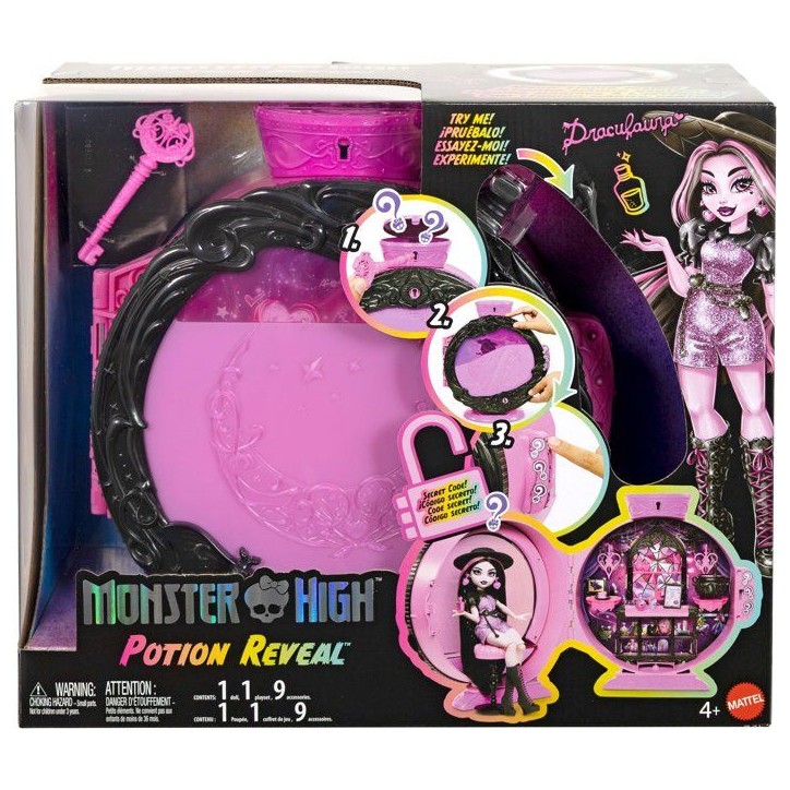 Poupée surprise - MONSTER HIGH MATTEL - Potion secrete Draculaura - Accessoires - Transformation Poupée surprise - MONSTER HIGH MATTEL - Potion secrete Draculaura - Accessoires - Transformation