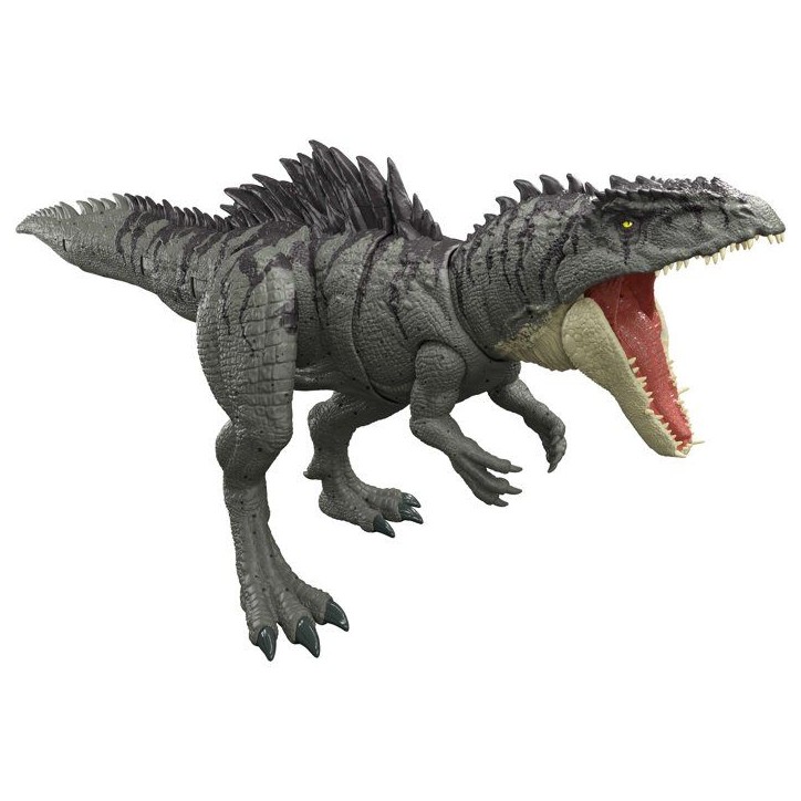 Figurine dinosaure - JURASSIC WORLD MATTEL - Giganotosaurus - Attaque améliorée - Mâchoire XXL - Mode Survival