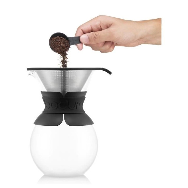 POUR OVER - Cafetiere BODUM , filtre permanent maille inox, 1.0 l, 8 tasses