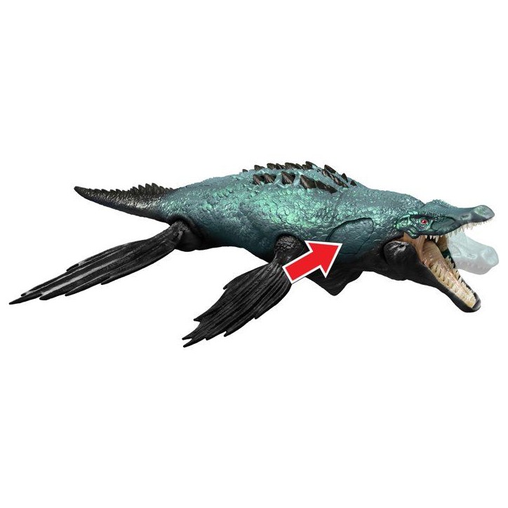 Figurine dinosaure - JURASSIC WORLD MATTEL - Liopleurodon - Grande échelle - Nageoires mobiles - Mâchoire articulée