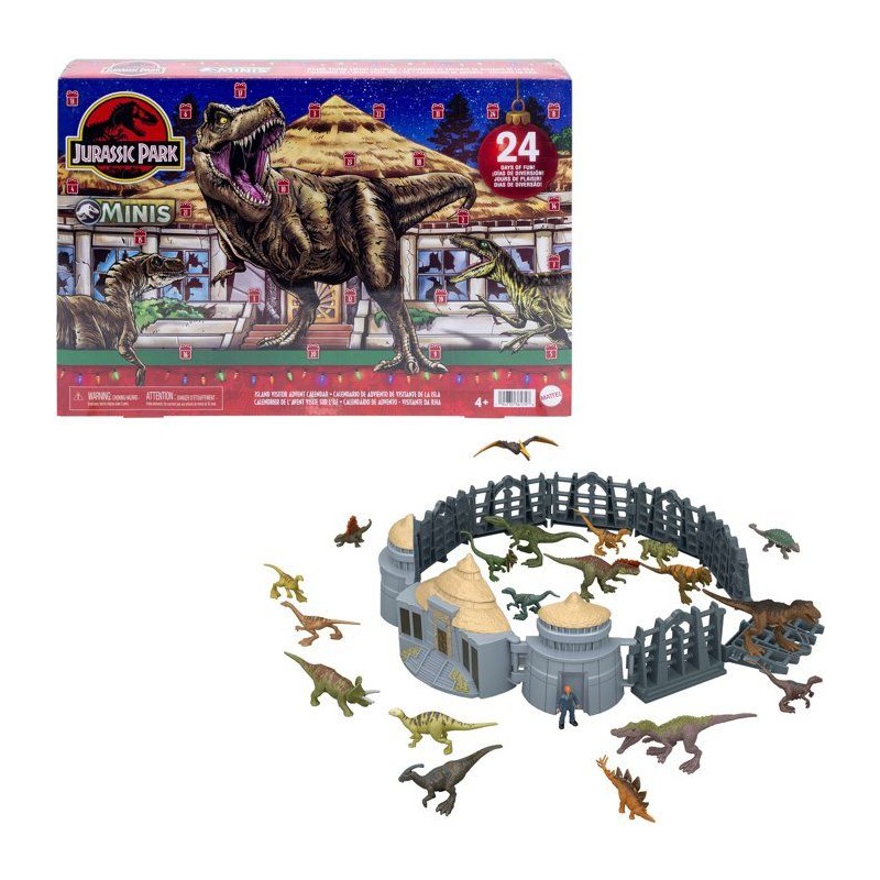 Calendrier de l'Avent - JURASSIC WORLD MATTEL - Dinosaures - 19 figuri