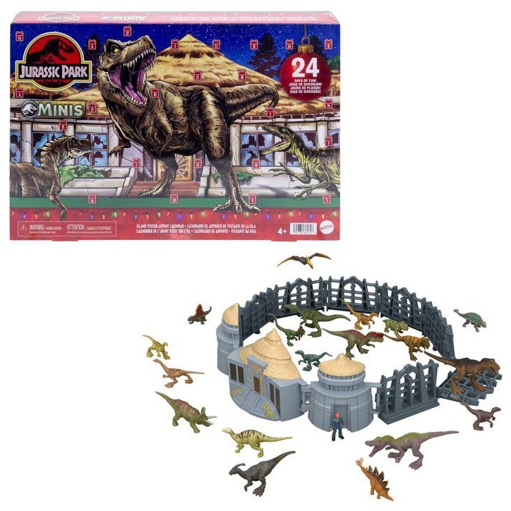 Calendrier de l'Avent - JURASSIC WORLD MATTEL - Dinosaures - 19 figurines - Décor inclus