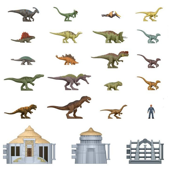 Calendrier de l'Avent - JURASSIC WORLD MATTEL - Dinosaures - 19 figurines - Décor inclus