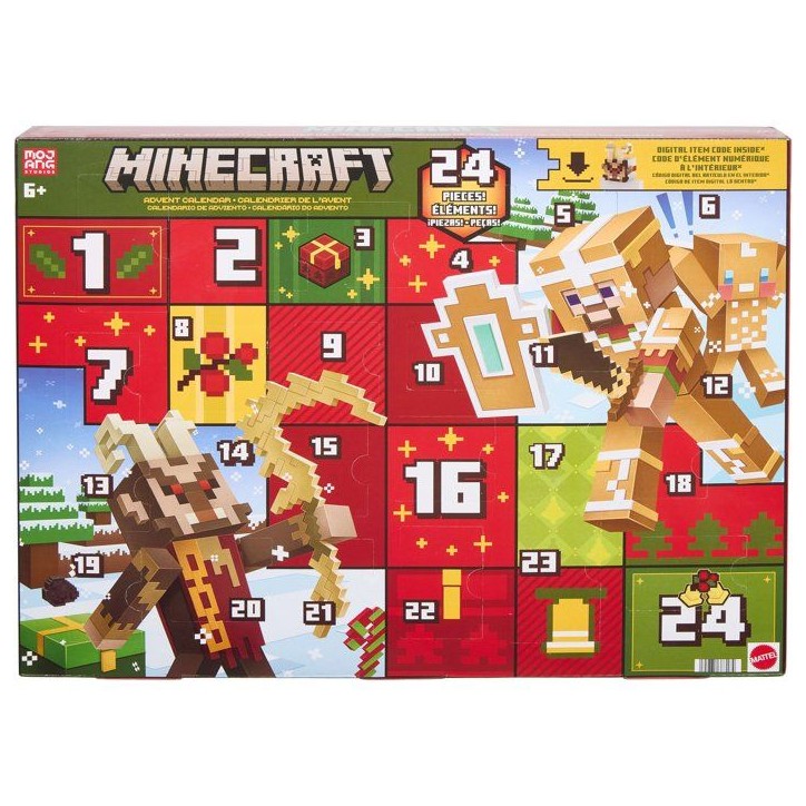Calendrier de l'Avent - MINECRAFT MATTEL - Figurines - Accessoires - Stickers