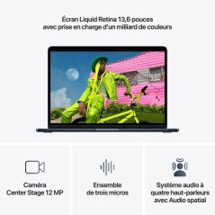 Apple - 13,6 MacBook Air M5 (2026) - RAM 24Go - Stockage 1To - CPU 10