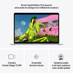 Apple - 15,3 MacBook Air M5 (2026) - RAM 24Go - Stockage 1To - CPU 10