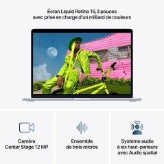 Apple - 15,3 MacBook Air M5 (2026) - RAM 16Go - Stockage 512Go - CPU 1