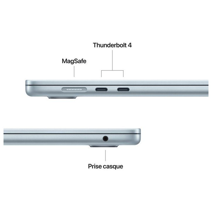 Apple - 15,3 MacBook Air M5 (2026) - RAM 16Go - Stockage 512Go - CPU 10 coeurs - GPU 10 coeurs - Bleu Ciel
