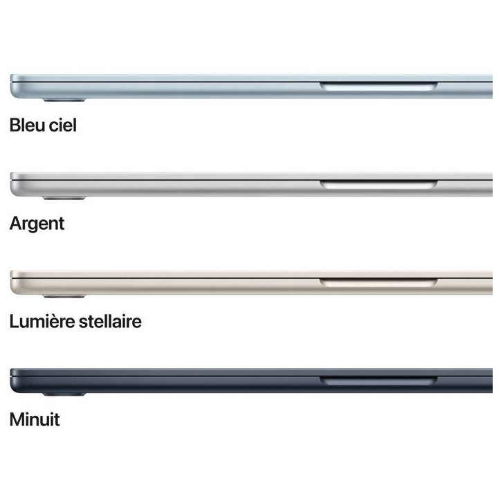 Apple - 15,3 MacBook Air M5 (2026) - RAM 16Go - Stockage 1To - CPU 10 coeurs - GPU 10 coeurs - Bleu Ciel Apple - 15,3 MacBook Air M5 (2026) - RAM 16Go - Stockage 1To - CPU 10 coeurs - GPU 10 coeurs - Bleu Ciel