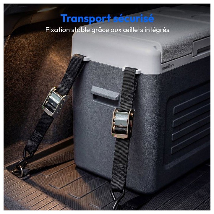 Glaciere électrique - MEDION - MD370027 - Réfrigérante - Congélation a compresseur - Compact - Classe C - 45 dB - 28 L Glaciere électrique - MEDION - MD370027 - Réfrigérante - Congélation a compresseur - Compact - Classe C - 45 dB - 28 L