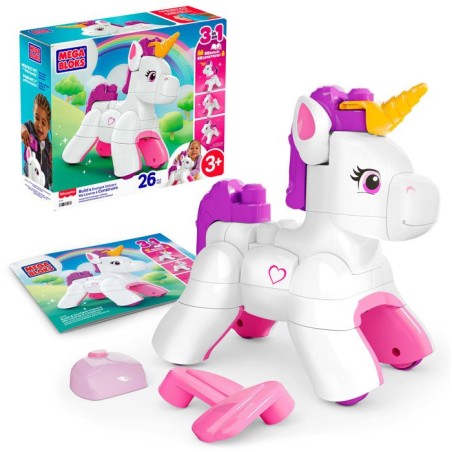 MEGA BLOKS - Ma Licorne a Construire - Plastique - 26 pieces - Des 3 a