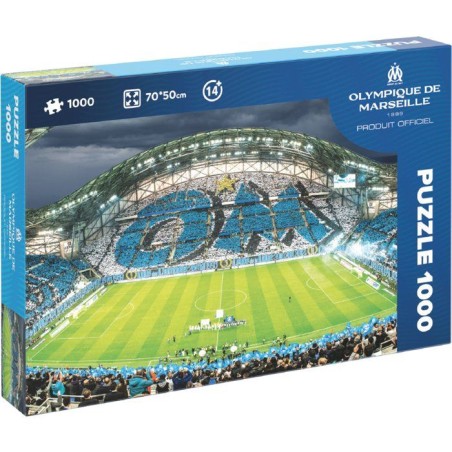 Puzzle 2D - MEGABLEU - Olympique de Marseille - 1000 pieces - Des 14 a