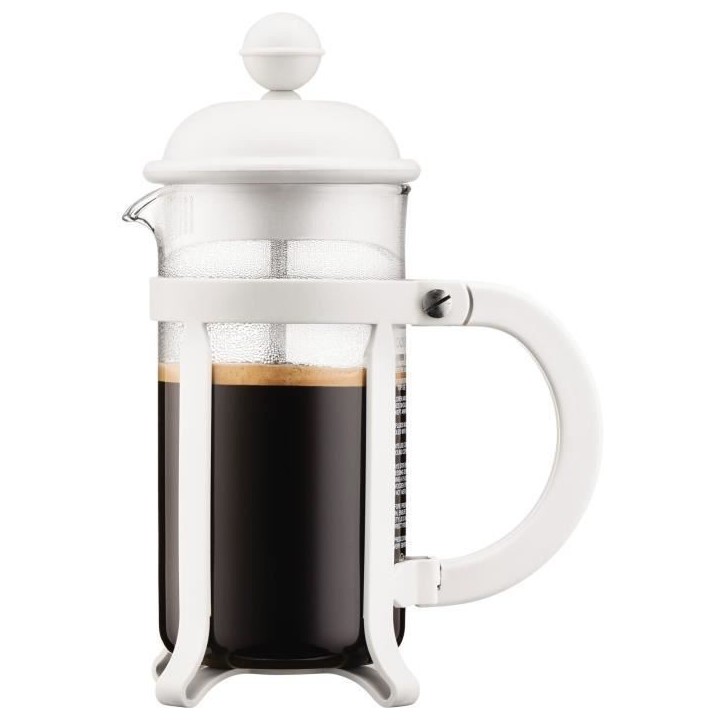 Cafetiere a piston - BODUM - Java - Monture et couvercle en plastique - 3 tasses - 0.35 l - Blanc creme Cafetiere a piston - BODUM - Java - Monture et couvercle en plastique - 3 tasses - 0.35 l - Blanc creme