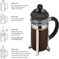 Cafetiere a piston - BODUM - Java - Monture et couvercle en plastique
