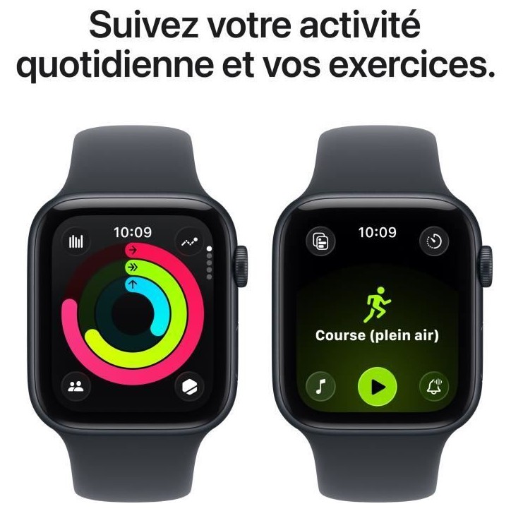 Apple Watch SE 3 GPS + Cellular - 44mm - Boîtier Midnight Aluminium - Bracelet Midnight Sport Band - S/M