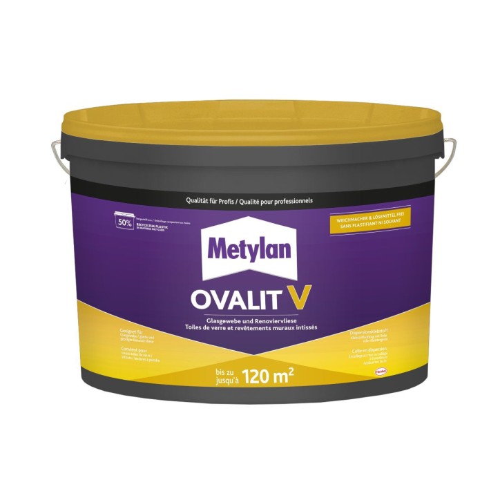 Colle pâte revetements muraux - METYLAN - Ovalit V - Pret a l'emploi - 18 kg