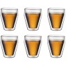 Set 6 verres thermo - BODUM - Titlis - Double paroi - 0.25 l - Transpa