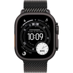Apple Watch Ultra 3 GPS + Cellular - 49mm - Boîtier Black Titanium - Bracelet Black Titanium Milanese Loop - Small