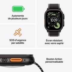 Apple Watch Ultra 3 GPS + Cellular - 49mm - Boîtier Black Titanium