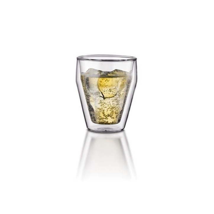 Set 6 verres thermo - BODUM - Titlis - Double paroi - 0.25 l - Transparent