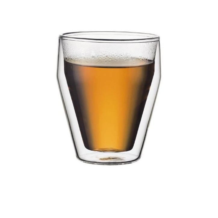 Set 6 verres thermo - BODUM - Titlis - Double paroi - 0.25 l - Transparent