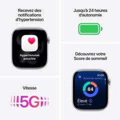 Apple Watch Series 11 GPS + Cellular - 46mm - Boîtier Natural Titan
