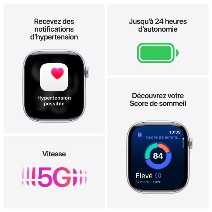 Apple Watch Series 11 GPS + Cellular - 46mm - Boîtier Natural Titanium - Bracelet Natural Milanese Loop - M/L