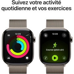 Apple Watch Series 11 GPS + Cellular - 46mm - Boîtier Natural Titan