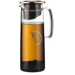 Pichet infuseur en verre - BODUM - Biasca - Couvercle cuivre avec filt